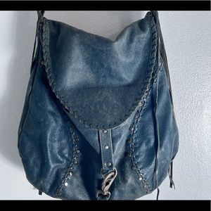 Aaneta cleopatra 100% leather hobo bag in blue